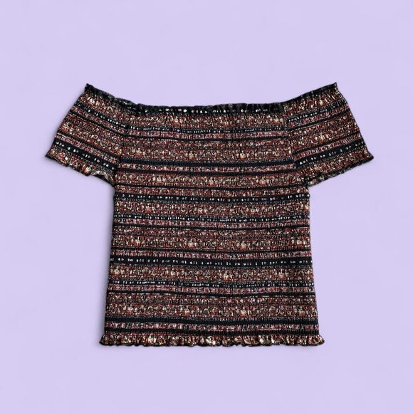 Mossimo Off-the-Shoulder Ruffle Trim Top – Size Large - Picture 5 of 7